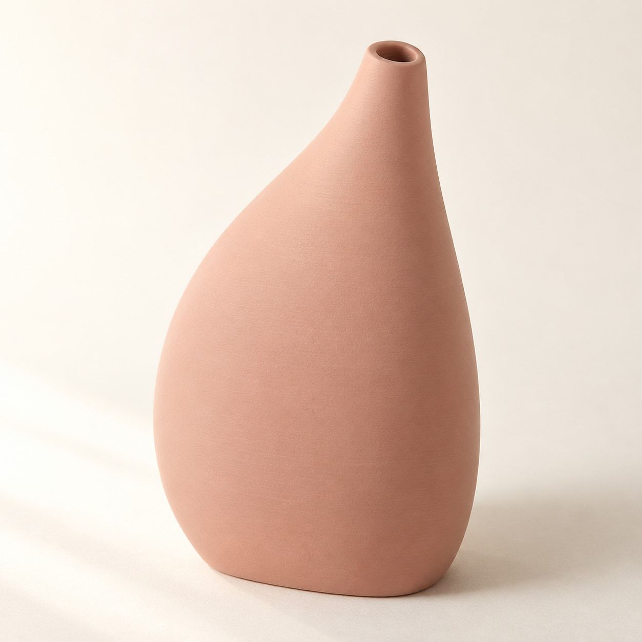 Soliflore rose en forme de goutte avec une petite ouverture supérieure